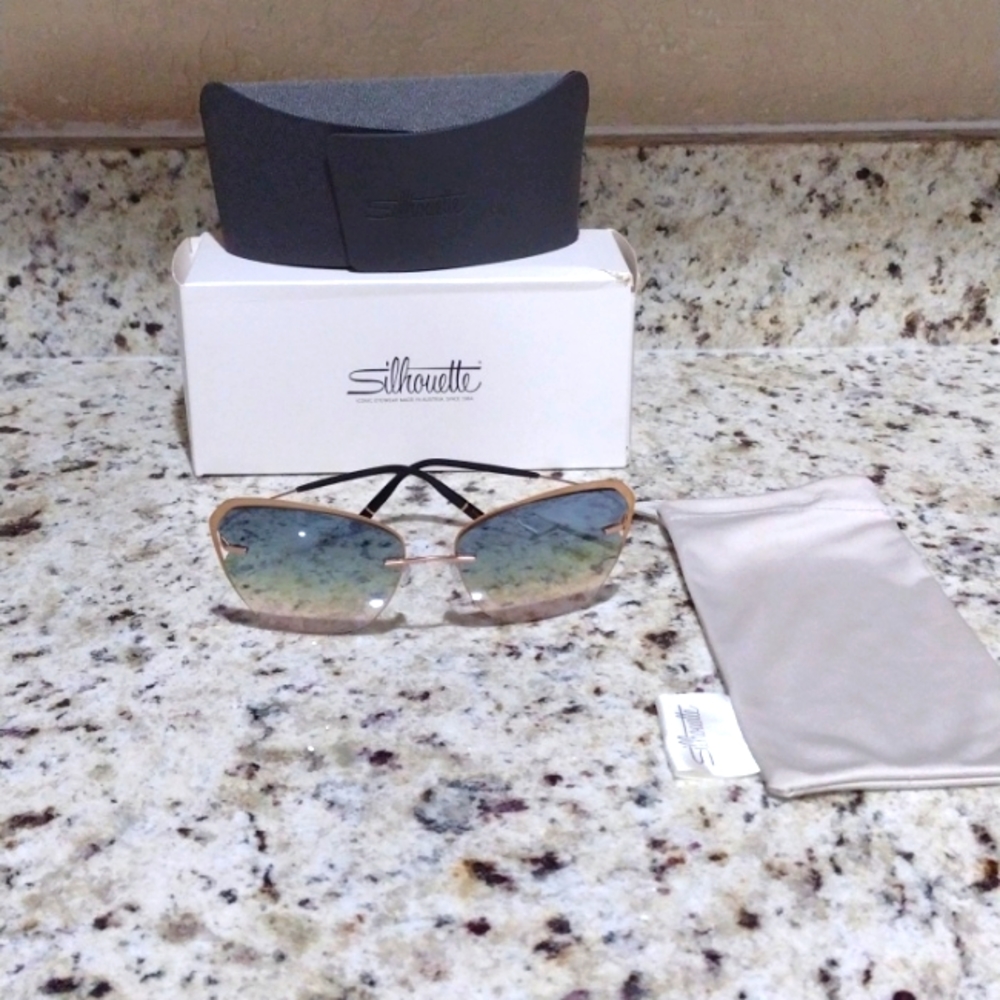 Silhouette woman's sunglasses accent shades 8174